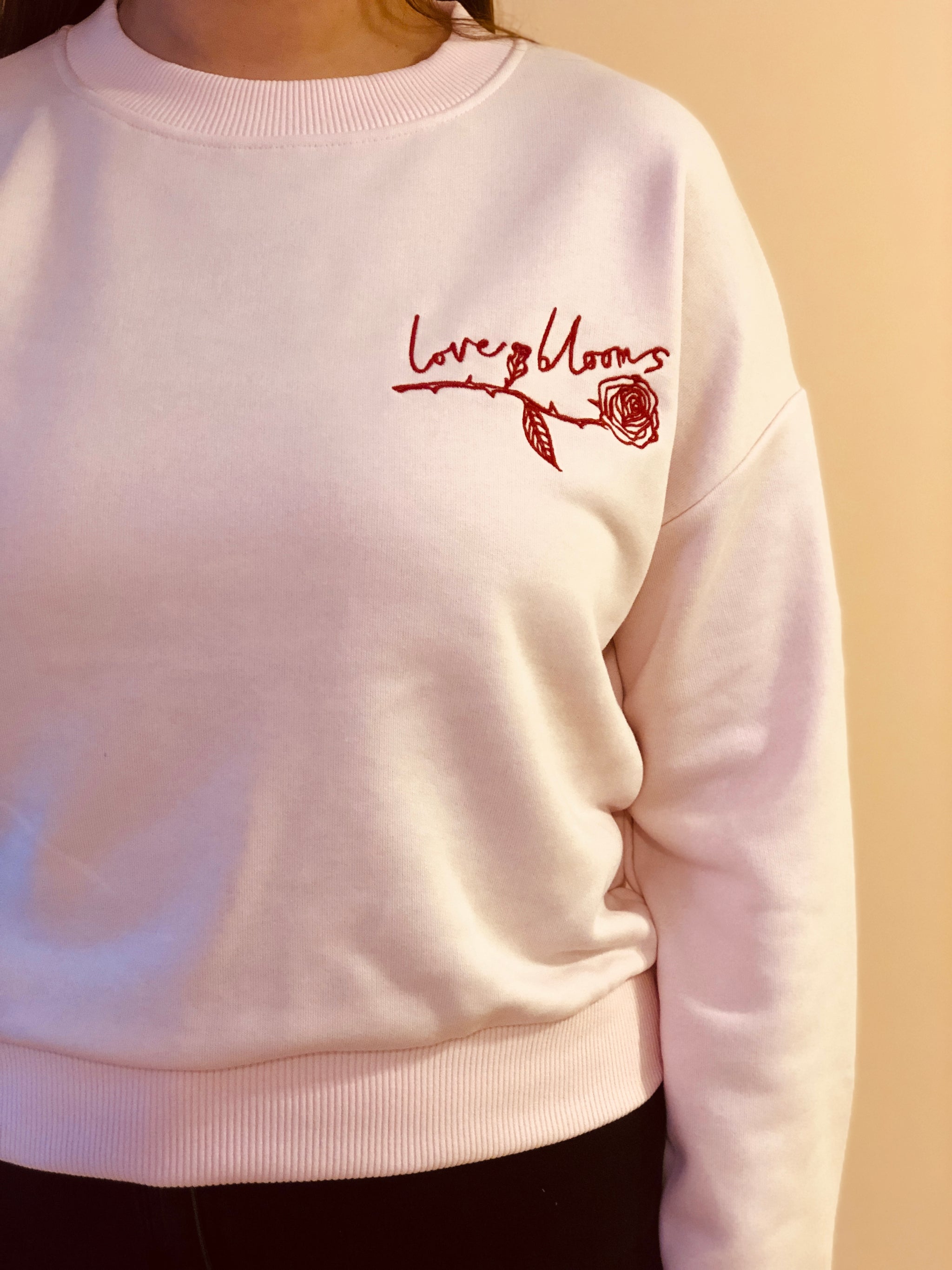 Love Blooms cropped sweatshirt