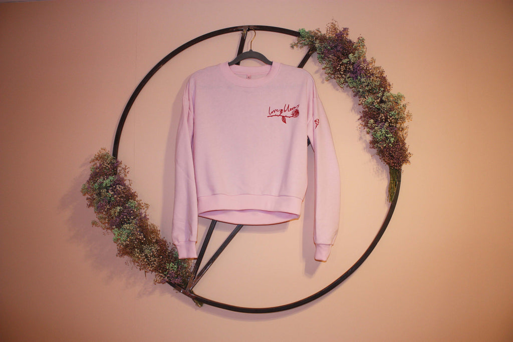 Love Blooms cropped sweatshirt