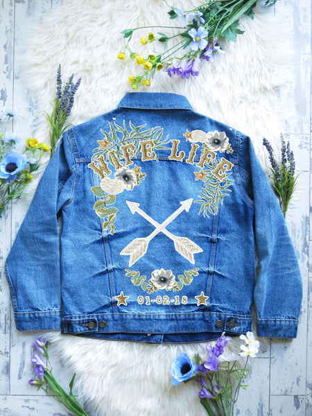 Denim & Bone | Customisable Embroidered Denim Jacket – RTF Bridal